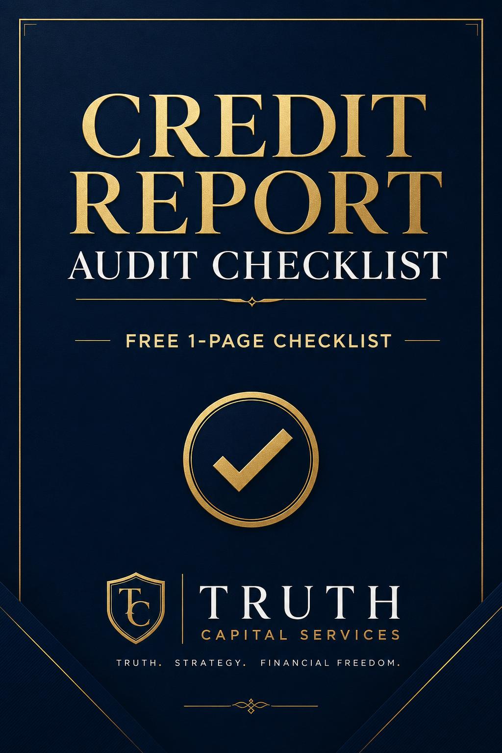 Credit Report Audit Checklist cover